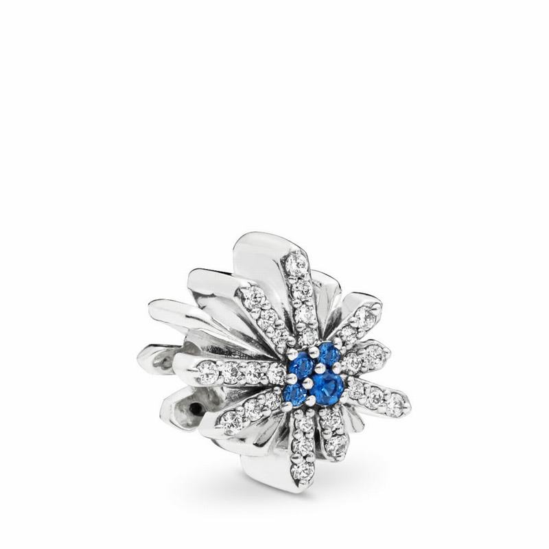 Pandora Dazzling Fireworks Charm - Sterling Silver/Blue/Mixed Stones/Cubic Zirconia - Canada | FT106